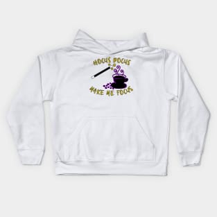 Hocus pocus make me focus magic coffee wizard Kids Hoodie